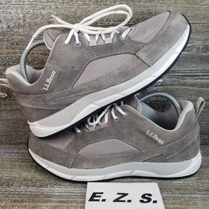 LL Bean Comfort Walking Sneaker Suede Gray 505864  Size 9.5 Men Size 11 Women